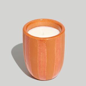 NWT Madewell Striped Ceramic Candle Ginger Honey